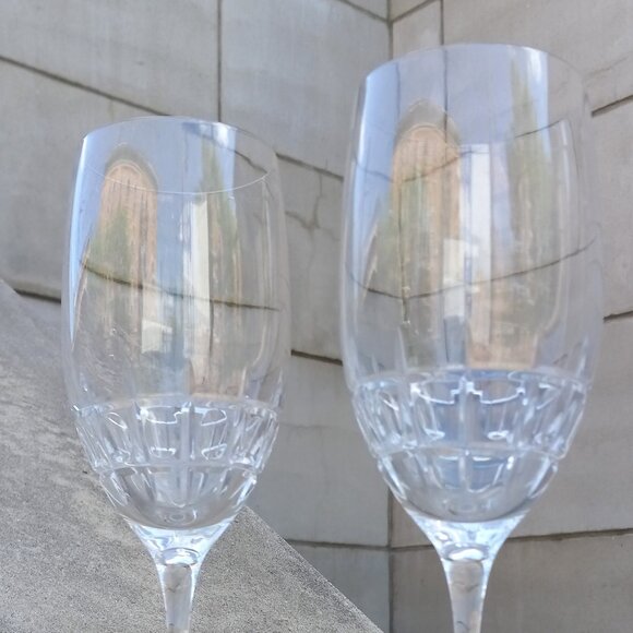 Waterford Marquis Harper Iced Crystal Tea Pair Glasses (2) 7.875" - Picture 1 of 10